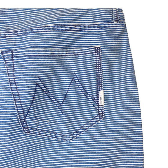 MOTHER railroad Jean Skirt SNS On the Road Striped 27 - Picture 9 of 16